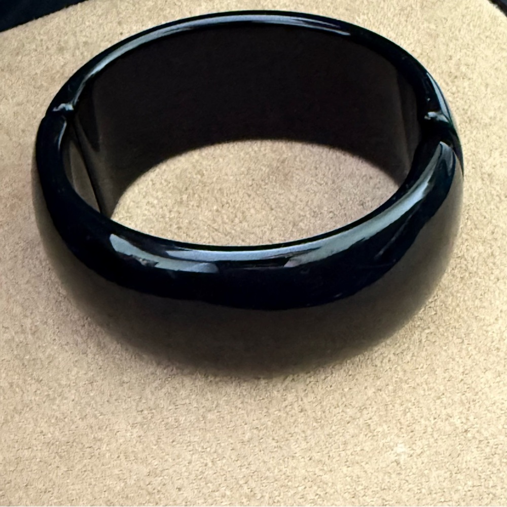 Black Chunky Magnetic Bangle Bracelet